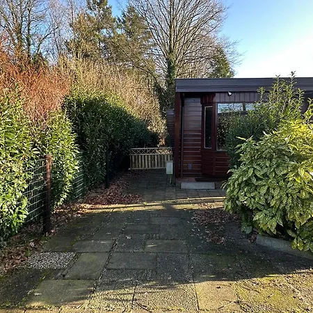 木屋 Rustiek Boschalet Sven Veluwe Met Omheinde Tuin *